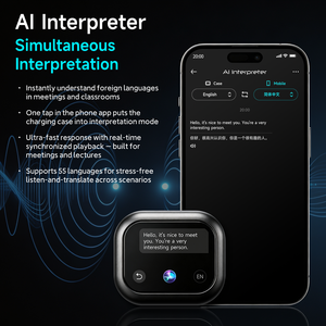 Écouteurs de traduction IA multiplateformes 6.0 Plug and Play, casque sans fil 100 langues pour Zoom, Teams, <span class=keywords><strong>Google</strong></span> Meet - Product Image 2