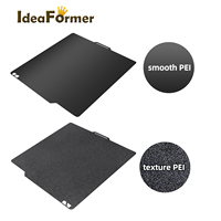 Aksesoris Printer 3D Pelat Cetak PEI Dua Sisi Hitam Halus + Lapisan Doff 257x257mm Ideaformer 270g Bekas Bambu Lab