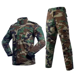 Grosir ACU Set jaket kamuflase untuk pria, setelan seragam tempur taktis Rip Stop untuk pria