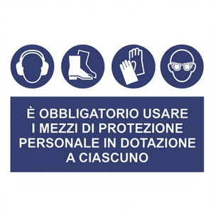 Señal de Advertencia Obligatoria: Deber de Equipamiento de Protección, 300 x 200 mm, Aviso de Seguridad - Product Image 1