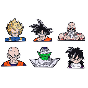 5000 Tipos de Lindos Broches de Metal Esmaltado con Logotipo de Dragon Ball (Goku, <span class=keywords><strong>Vegeta</strong></span>, Kuririn, Gohan) para Sombrero y Cuello - Product Image 5