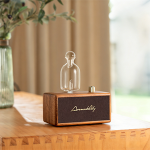 Vintage Natural Wood Glass Waterless Aromatherapy Essential <b>Oil</b> <b>Diffuser</b> Household Tabletop Fragrance Scent <b>Diffuser</b> - Product Image 1
