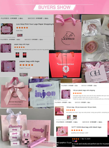 Sacs en Papier d'Emballage Réutilisables en Gros avec Logo Gaufré, Mini Sacs à Main, Sacs Cadeaux pour Cils, Boîtes à Bijoux et Artisanat, Sacs en Papier Roses - Product Image 4