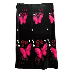 Couverture double ultra douce et légère en microfibre, rectangulaire, pour toutes les saisons, style moderne uni - Product Image 3