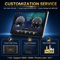 Layar Sentuh 2K 10,36 Inci 2 Din 6G 128G Head Unit Autostereo Android Pemutar Radio Mobil