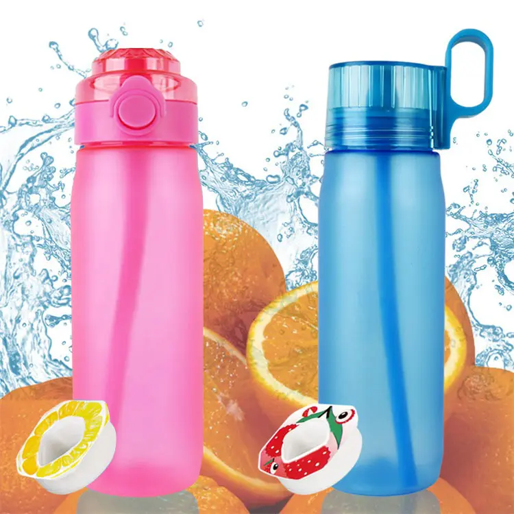공장 도매 750ml BPA 무료 트라이탄 플라스틱 스포츠 물 음료 병 향기 향기 공기 물병 맛 포드
