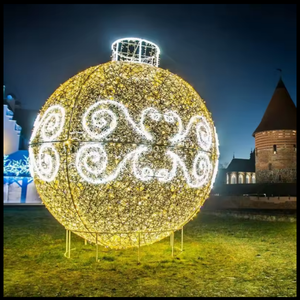 Guirlande lumineuse de Noël pour extérieur, boules LED rondes suspendues, 80 cm - Product Image 4