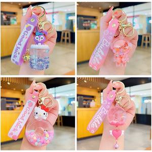 Mignon Acrylique Quicksand Pendentif Porte-clés Cartable Pendentif Poupée Cadeau avec Bouteille D'huile En Gros pour Les Occasions De Noël - Product Image 2