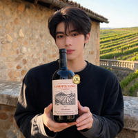 Etiquetas Adhesivas Atractivas para Botellas de Vino Tinto Vintage, Diseño Personalizado, Ideales para Decoración de Botellas y Promoción de Marca