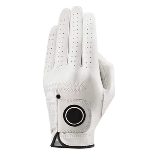 Gants de golf Cabretta de haute qualité personnalisés en gros Gants en cuir antidérapants Gants de golf pour hommes et femmes