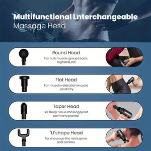 Pistola de Masaje Portátil, Masajeador Eléctrico de Percusión para Cuerpo, Cuello, Espalda, Relajación Muscular Profunda, Alivio del Dolor, Fitness - Product Image 4