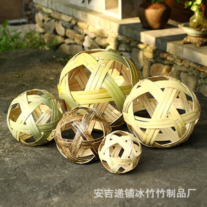 งานฝีมือประดับตกแต่งบ้านด้วยลูกบอลไม้ไผ่ สำหรับตกแต่งบ้านและเป็นของขวัญ ของเล่นเด็ก 4-6 ปี - Product Image 3