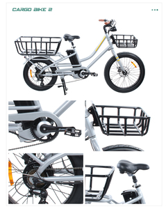 Vélo cargo électrique en promotion pour le transport familial de marchandises, capacité 200 kg, cadre de haute qualité - Product Image 3