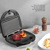 9 en 1 8 en 1 Multifonction Détachable Gill Triangle Gaufre Donut Shell Noix Hotdog Gâteau Sourire Plaques Électrique Sandwich Maker