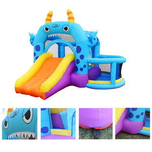Château gonflable d'<span class=keywords><strong>extérieur</strong></span> pour enfants, petit monstre, avec lit de saut, toboggan et matelas gonflable de protection, pour divertissement - Product Image 3
