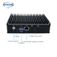 Mini PC Pare-feu Quad Core J3160 2025 avec 4 ports LAN Gigabit, double HD, DDR3, MSATA, Pfsense, Rail DIN, Industriel, Sans Ventilateur, Aluminium Pur, VPN