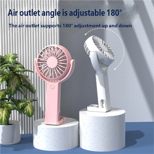 Ventilateur USB portable de bureau de haute qualité, mini, à angle réglable, rechargeable à cinq vitesses, rechargeable par type C, avec <span class=keywords><strong>crochet</strong></span> - Product Image 1