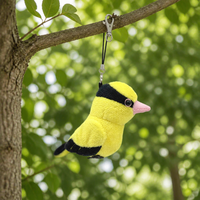Porte-clés en peluche personnalisé par le fabricant, motif oiseaux mignons, jouet en peluche doux, breloque de sac, accessoire cadeau