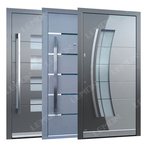 Porta d'Ingresso di Design Italiano di Lusso, Porta Esterna di Sicurezza Pivotante, Porta d'Entrata Moderna in Alluminio - Product Image 1