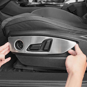 Panel de Ajuste de Asiento de Acero Inoxidable de Fábrica, Lentejuelas Decorativas, Accesorios Interiores de Protección para Automóviles, para Audi Q5L 2018 - Product Image 1