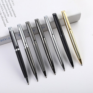 स्टॉक में उच्च-अंत नारंगी धातु व्यवसाय उपहार पेन हस्ताक्षर चिह्न सामग्री के साथ कस्टम उत्कीर्ण मैट बॉलपॉइंट पेन - Product Image 1