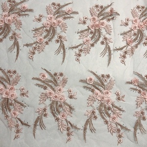 Fantasia ricamata 3d in pizzo con perline Applique con strass LT20415 - Product Image 3