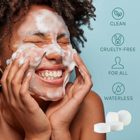 Tablet Pembersih Wajah Herbal Vegan Tanpa Air untuk Kulit Berminyak/Kering & Semua Jenis Kulit Pria Wanita