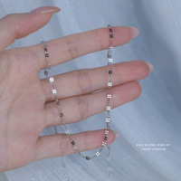 Collier ras du cou en argent sterling 925 plaqué or blanc pour femme, tendance, cadeau à la mode, best-seller TikTok