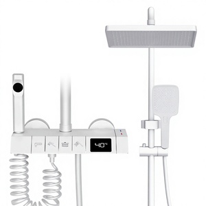 Sistema <span class=keywords><strong>Doccia</strong></span> Termostatico con Doppio Comando, Soffioni <span class=keywords><strong>Doccia</strong></span> a Pioggia e Getto, Valvola in Ceramica, Struttura in Ottone, Protezione Anti-scottatura | - Product Image 3