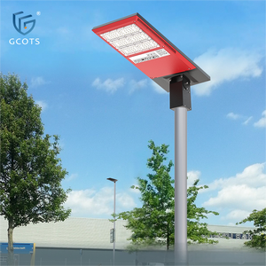 GCOTS Lampadaire solaire LED intégré tout-en-un haute efficacité, étanche, pour extérieur, 20W/30W/40W, avec détecteur de mouvement - Product Image 1