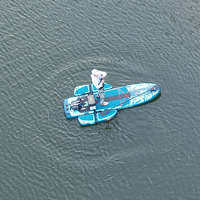 Kayak de Pesca Plegable e Inflable con Dos Plataformas Flotantes y Accesorios para Juegos Acuáticos