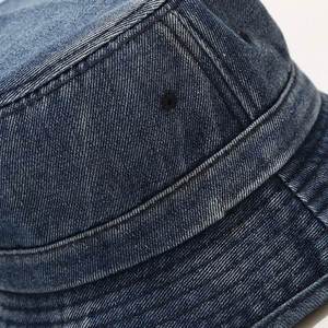 Vintage Washed Denim Bucket Hat Trendy Simple <b>Small</b>-Brimmed Foldable Fisherman Hat - Product Image 5