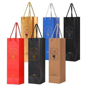 Emballage de transport en papier ondulé de luxe avec matériaux recyclés, impression personnalisée du logo, boîte-cadeau d'emballage de vin avec bouteille unique avec poignée - Product Image 5