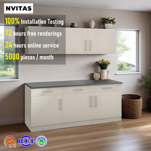 Nvitas hợp thời trang Thiết kế hiện đại ván MDF ván ép Modular lưu trữ nhà bếp nhỏ tủ cho phòng ăn với ngăn kéo bồn rửa - Product Image 1