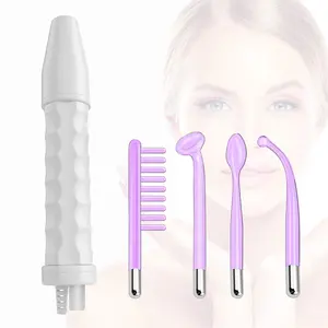 Macchina portatile per bacchetta viola facciale ad alta frequenza anti acne per terapia della pelle professionale