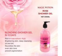 Gel Douche Éclaircissant Bio Nettoyant en Profondeur à la Niacinamide, Anti-Bactérien, Extrait de Fruits, Exfoliant et Rafraîchissant