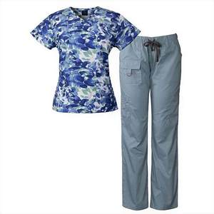 Conjuntos <span class=keywords><strong>de</strong></span> Uniformes Médicos Estampados para Hospital, Clínica, Salón <span class=keywords><strong>de</strong></span> Belleza, Uniformes para <span class=keywords><strong>Mujer</strong></span>, Conjuntos <span class=keywords><strong>de</strong></span> Blusa y Pantalón Estampados, Logotipo Personalizado - Product Image 1