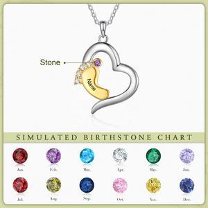 Nuovo amore creativo personalizzato con oro piccoli piedi cintura pietra diamante colore facoltativo nome inciso - Product Image 5