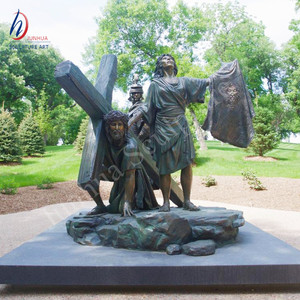 14 Bronze Stations Du <span class=keywords><strong>Chemin</strong></span> De Croix Jésus Christ Sculpture - Product Image 6