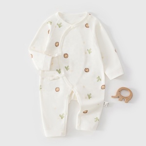 Combinaison bébé <span class=keywords><strong>Kimono</strong></span> 100% coton pour le printemps et l'automne, vêtements unisexes pour bébé, combinaison pour enfant, barboteuse pour nouveau-né - Product Image 2