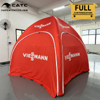 Carpa Inflable Personalizada CATC con Diseño de Araña |   Carpa para Eventos de Marca Roja y Blanca |   Pabellón de Exposiciones Estilo Viessmann |   Hermetico |   MOQ-1