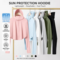 Veste sans manches en soie glacée pour femme, protection solaire UPF50+, nouvelle collection été 2026, légère, respirante, séchage rapide, à capuche