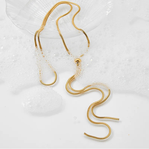 Collar de múltiples capas chapado en oro de 18 quilates Cadena de caja de cuerda de lujo con función impermeable Directo DE LA India - Product Image 2