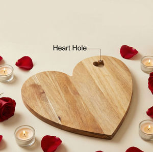 Cadeaux de mariage pour la Saint-Valentin, légumes, viande, fromage, plateau de service décoratif, planche à découper en <span class=keywords><strong>bois</strong></span> d'acacia en forme de cœur - Product Image 6