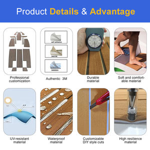 Top Quality Eva schiuma sintetica Teak finto Teak autoadesivo resistente Uv foglio marino tappeto tappetino per pesci barca Yacht - Product Image 2