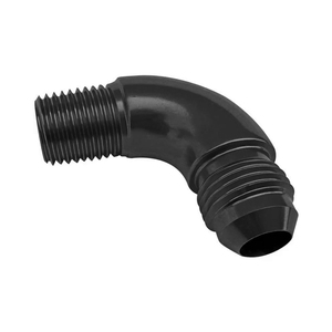 90 độ khuỷu tay nhôm an8 nam Flare để NPT3/8 ''hose <span class=keywords><strong>Union</strong></span> một mảnh đầy đủ dòng chảy Hose phù hợp adapter - Product Image 2