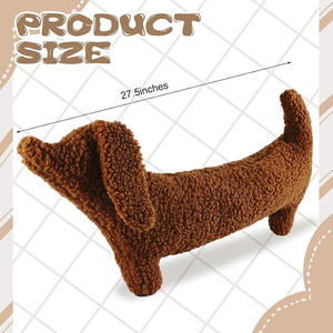 8443 Adorable peluche longue en forme de <span class=keywords><strong>teckel</strong></span>, jouet en peluche doux et câlin pour la décoration de la maison, cadeaux de Noël, peluche géante en forme de <span class=keywords><strong>teckel</strong></span> - Product Image 2
