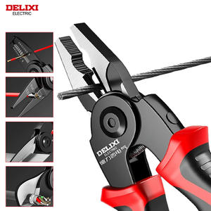 DELIXI Electric 5 1 Steel OEM Industrial Grade Manual Tool Set Multifunctional Electrician Needle <strong>Nose</strong> Plier Wire Stripping - Product Image 6