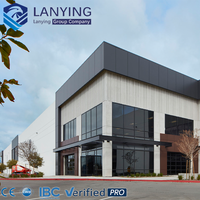 Edificio Prefabricado de Estructura de Acero, Diseño Libre, Taller, Hangar Industrial Comercial para Fábrica con Oficina