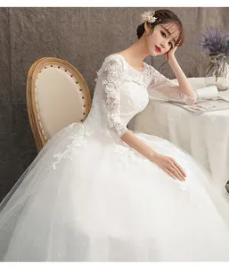 도매 뜨거운 판매 창조적 인 공식 elegante 핏과 플레어 신부 드레스 결혼식